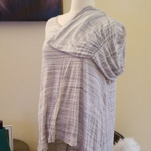 Bell sleeve high low blouse